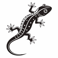 Newt black silhouette icon vector