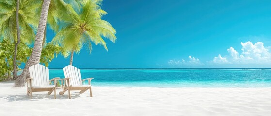 Tropical beach chairs