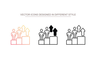 Fototapeta premium Career Growth icon design with white background stock illustration