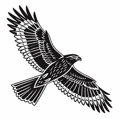 nightjar black silhouette icon vector