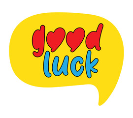 good luck lettering. vector illustration