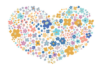 Seamless pattern with small flowers for children's and women's clothing in vector on a white background