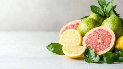 A stunning arrangement of lemons and grapefruits brings vibrancy and zest to any space, perfect for brightening up kitchens or enhancing the gastronomic experience.