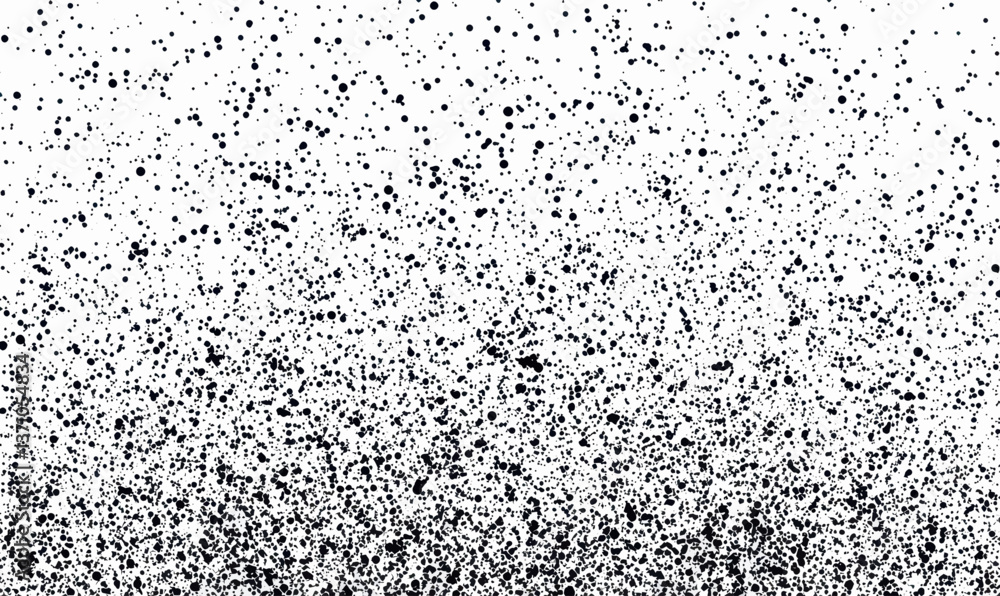 Poster monochrome gritty gravel texture with gradient halftone overlay vector background