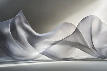Abstract Fabric Flowing with Light and Shadow Elegant Textile Art