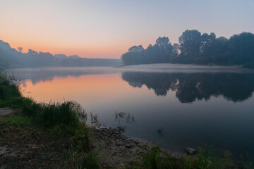 sunrise over the river