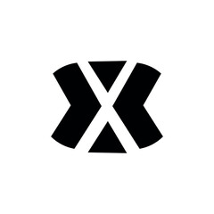 Obraz premium Abstract X Geometric Logo Design, letter x logo template
