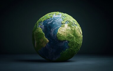 Fototapeta premium Earth Model, Dark Studio