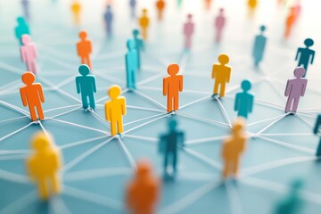 3d illustration of a diverse crowd representing online interaction and community collaboration