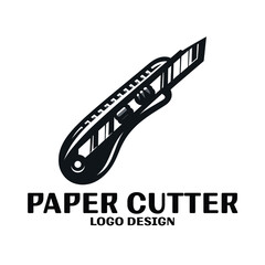 Paper Cutter Vector Logo Design