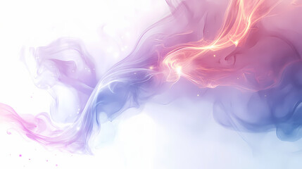 White background adorned with an enchanting aura of magical energy and spell effects. Enigmatic Aura. Illustration