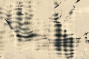 Aged newspaper halftone abstract dotted background and texture