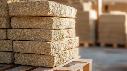 Stacked Natural Fiber Bricks for Eco-Friendly Construction Uses