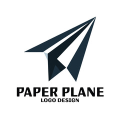 Paper Plane Vector Logo Design
