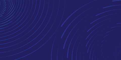 Abstract dark blue modern futuristic banner background. Glowing blue oval lines pattern design. Swirl ellipse lines element. Circular motion. Modern and Creative Trend design in vector illustration