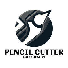 Pencil Cutter Vector Logo Design