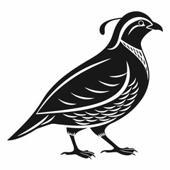 quail black silhouette icon vector