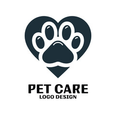 Pet Care Vector Logo Design