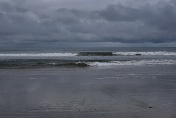storm on the beach