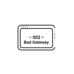 HTTP Error 502 Bad Gateway Icon in Minimalistic Style  
