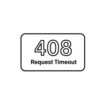 HTTP 408 Request Timeout Error Icon in Minimalistic Style  