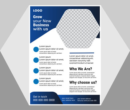 Business flyer template design. Corporate flyer design template A4 size. Perfect for creative professional business flye design. poster flyer cover design