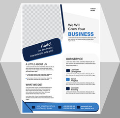 Business flyer template design. Corporate flyer design template A4 size. Perfect for creative professional business flye design. poster flyer cover design