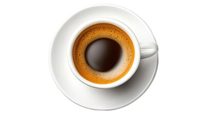 A cup of Black coffee isolated on transparent background Remove png