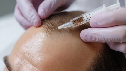 Effective alopecia treatment for men  hair growth with microneedling and exosome injections