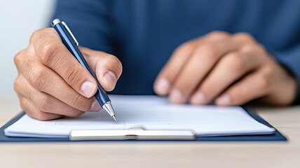 Writing a business proposal office desk photo professional environment close-up view clarity and focus on preparation