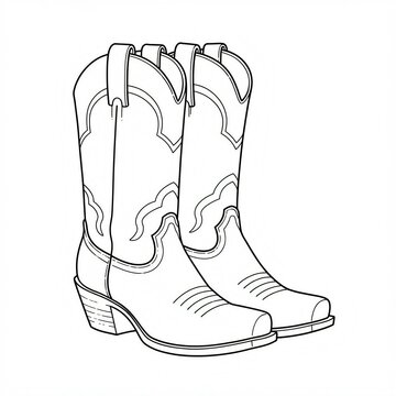 cowboy boots sketch 