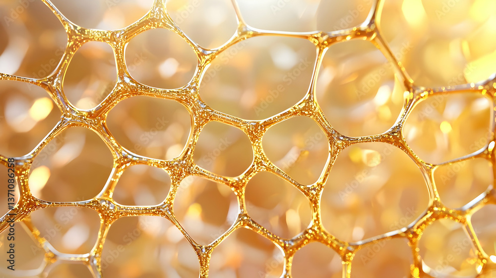 Poster golden network pattern abstract background