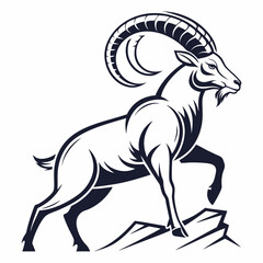 ram black silhouette icon vector