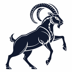 ram black silhouette icon vector