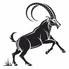 ram black silhouette icon vector
