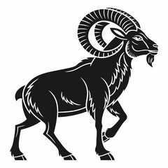 ram black silhouette icon vector