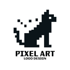 Obraz premium Pixel Art Vector Logo Design