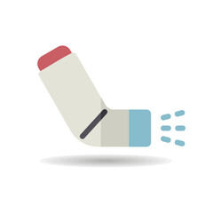 Asthma inhaler vector icon. Medical sign