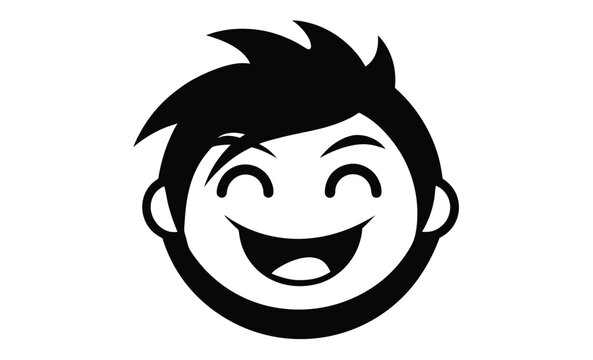 recommend clip art: Winking smiley face silhouette, Winking Smiley Face Emoji Icon Illustration, Simple black-and-white winking smiley face emoji, conveying a playful and cheerful expression, ideal for messaging 