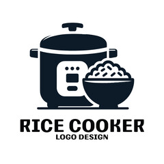 Rice Cooker Vector Logo Design