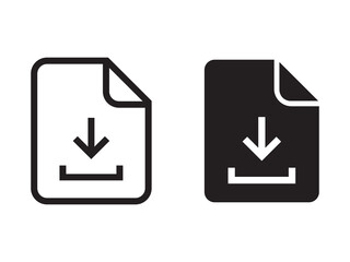 Download File icon, file Line Icon, Ebook Download Icon, Editable Stroke for Web, UI, UX, GUI Design on transparent background