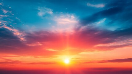 Fototapeta premium Vibrant sunset sky