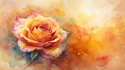 watercolor yellow rose background wallpaper