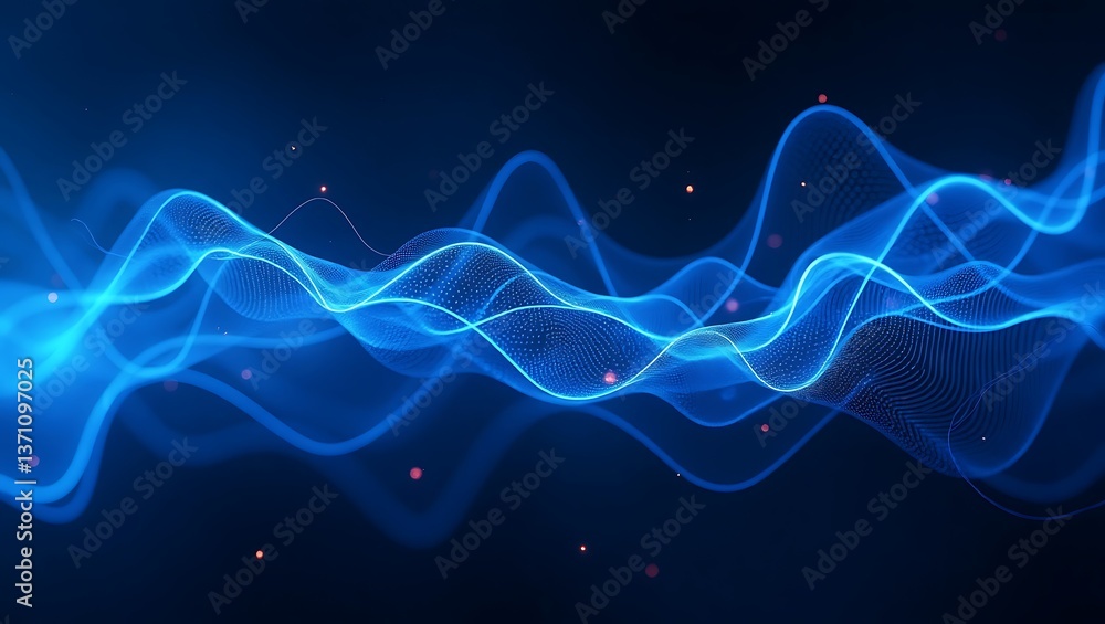 Poster abstract vibrant dynamic neon glowing lines background. generative ai.