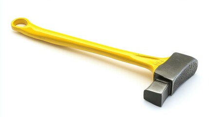 yellow hammer on white background