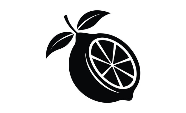 recommend clip art: Lemon fruit black icon silhouette, lemon fruit black icon silhouette and vector 