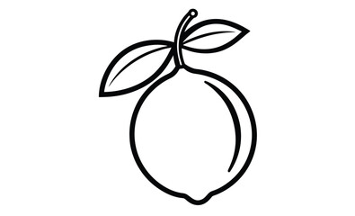 Lemon fruit black icon silhouette, lemon fruit black icon silhouette and vector 