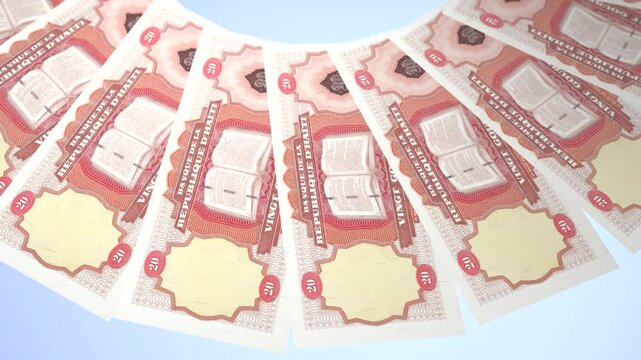 Pleasing Looping Design 20 Gourde Curency of Haiti