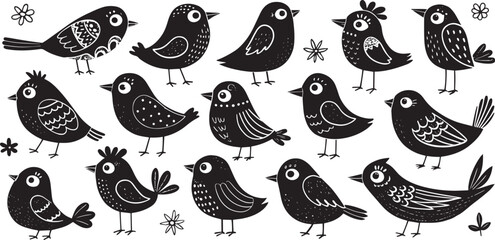 Minimalist Bird Illustrations: A Doodle Collection