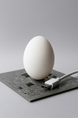 Golden Egg on Circuit Board – Easter Tech Concept
